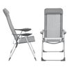 Set De 2 Sillas De Camping Plegables Errenteria - 109 X 57 X 67 Cm - Para Jardín - Balcón - Terraza - Silla Playa - Asiento Relax - Sillas De Acampada - Hasta 115 Kg - Gris Claro [en.casa]®