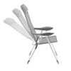 Set De 2 Sillas De Camping Plegables Errenteria - 109 X 57 X 67 Cm - Para Jardín - Balcón - Terraza - Silla Playa - Asiento Relax - Sillas De Acampada - Hasta 115 Kg - Gris Claro [en.casa]®