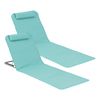 Set De 2 X Esterilla De Playa O Piscina Donostia - 143 X 48 Cm - Tumbona Plegable Con Cojín Y Bolsa De Transporte - Respaldo Abatible En 5 Posiciones - Lounge - Turquesa [en.casa]®