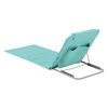 Set De 2 X Esterilla De Playa O Piscina Donostia - 143 X 48 Cm - Tumbona Plegable Con Cojín Y Bolsa De Transporte - Respaldo Abatible En 5 Posiciones - Lounge - Turquesa [en.casa]®