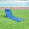 Set De 2 X Esterilla De Playa O Piscina Donostia - 143 X 48 Cm - Tumbona Plegable Con Cojín Y Bolsa De Transporte - Respaldo Abatible En 5 Posiciones - Lounge - Azul [en.casa]®