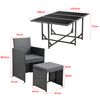 Set De Muebles De Jardín Laredo - 11-piezas - Conjunto De Muebles De Exterior Con Cojines - Terraza - Patio - Set De 6 Sillones - 4 Pufs - Mesa - Polyrattan - Gris Oscuro [en.casa]®