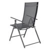 Set De 2 Sillas De Jardã­n Exterior Kalamata - 105 X 57 X 68 Cm - Asiento Para Terraza Balcã³n Patio - Reposabrazos Y Respaldo Ajustable - Plegables - Patas De Acero - Gris Oscuro [en.casa]â®