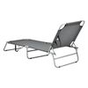 Tumbona Plegable Carcao - 186 X 55 X 24 Cm - Acero - Hasta 110 Kg - Hamaca De Playa - Asiento Para Jardín - Silla Reclinable - Piscina - Gris Oscuro [casa.pro]®