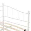 Cama Con Cama Supletoria Skutskär Con 4 Ruedas Metal  90 X 200 Cm / Cama - Blanco Mate [en.casa]