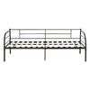 Cama Individual Falun Diván Con Reposacabezas Metal 90 X 200 Cm - Negro Mate [en.casa]