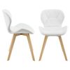 Set De 2 Sillas De Comedor Älmhult Diseño Escandinavo Polipiel Y Madera 81 X 57 X 49 Cm - Blanco [en.casa]