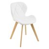 Set De 2 Sillas De Comedor Älmhult Diseño Escandinavo Polipiel Y Madera 81 X 57 X 49 Cm - Blanco [en.casa]