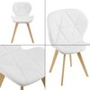 Set De 2 Sillas De Comedor Älmhult Diseño Escandinavo Polipiel Y Madera 81 X 57 X 49 Cm - Blanco [en.casa]