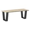 2 X Conjunto De Patas De Mesa - 25 - 40 X 43 Cm - Set De 2x Patas De Mesa - Acero - Patas De Los Muebles - Soporte Para Mesa De Comedor - Armazón - Con Protección Para Suelo - Negro Mate [en.casa]®