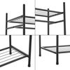 Armario Para Ropa - Clóset - 150 X 80 X 40 Cm - Con 2 Estantes Y Barra De Colgar - Organizador - Estantería - Perchero - Espacio Adicional - Acero - Cada Estante Hasta 15 Kg - Negro [en.casa]®