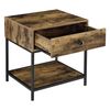 Mesa De Centro Bjuv - 49 X 45 X 39 Cm - Mesa De Salón - Auxiliar Con Cajón Y Almacenamiento Inferior - Hasta 25 Kg - Mesa Baja - Mesa De Café O Té - Negro Y Efecto Madera [en.casa]®