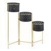 Soporte Para Plantas Kieldrecht 70 X 70 X 20 Cm Negro Latón [en.casa]