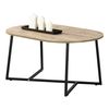 Mesa De Centro Valdemarsvik 100 X 60 X 47 Cm De Metal En Negro Y Efecto Madera [en.casa]®