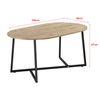 Mesa De Centro Valdemarsvik 100 X 60 X 47 Cm De Metal En Negro Y Efecto Madera [en.casa]®