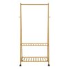 Pechero Burro Öckerö Con 2 Estantes Y Ruedas  Bambú 152 X 70 X 43 Cm - Color Natural [en.casa]