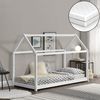 Cama Infantil Netstal Con Colchón Ortopédico - Forma De Casa - Pino 70 X 140 Cm - Blanco Mate [en.casa]