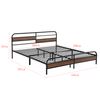 Cama Doble De Metal Aarau Con Colchón De Espuma Fría 180 X 200 Cm Negro [en.casa]