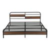 Cama Doble De Metal Aarau Con Colchón De Espuma Fría 180 X 200 Cm Negro [en.casa]