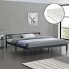 Cama Doble Nakkila Con Somier Y Colchón Capacidad Máx 200kg Pino 180x200 Cm - Gris Oscuro [en.casa]