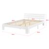 Cama Doble Nivala Con Somier Colchón Capacidad Máx 200kg Pino 160x200 Cm - Blanco Mate [en.casa]