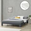 Cama De Pino Con Colchón De Espuma Fría Raisio - 140 X 200 Cm - Cama Doble - Cama De Matrimonio - Somier - Capacidad De Carga 150 Kg - Certificado Oeko-tex 100 - Gris Oscuro Mate [en.casa]®