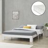 Cama De Pino Con Colchón De Espuma Fría Raisio - 160 X 200 Cm - Cama Doble - Cama De Matrimonio - Somier - Capacidad De Carga 200 Kg - Certificado Oeko-tex 100 - Blanco Mate [en.casa]®