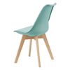 Juego De 4 Sillas De Comedor Fläten Cuero Sintético Y Patas De Haya 81 X 49 X 57 Cm - Verde Menta [en.casa]