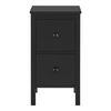 Mesa Auxiliar Urjala Con 2 Cajones Mdf Lacado 52 X 27 X 25 Cm Negro [en.casa]