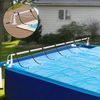 Enrollador De Cubierta De Piscina Oliveti Longitud Ajustable De 147 A 555 Cm Multicolor [en.casa]