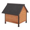 Caseta Para Perros Hundsheim Abeto 83 X 78 X 88 Cm Natural/negro [en.casa]