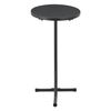 Mesa Auxiliar Karlebo Ovalada Mdf/metal 55 X 60 X 30 Cm - Negro [en.casa]