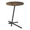 Mesa Auxiliar Karup Redonda Mdf/metal 55 X Ø 40 Cm - Efecto Madera Tono Oscuro [en.casa]