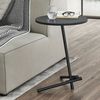 Mesa Auxiliar Karup Redonda Mdf/metal 55 X Ø 40 Cm - Negro [en.casa]