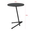 Mesa Auxiliar Karup Redonda Mdf/metal 55 X Ø 40 Cm - Negro [en.casa]