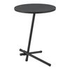 Mesa Auxiliar Karup Redonda Mdf/metal 55 X Ø 40 Cm - Negro [en.casa]