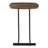 Mesa Auxiliar Cuadrada Kjellerup Mdf/metal 55 X 40 X 40 Cm - Efecto Madera Tono Oscuro [en.casa]