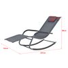 Set De 2x Tumbona Mecedora Caracena - 147 X 63 X 89 Cm - Asiento Para Relajar Y Tomar El Sol - Balancín Para Jardín Terraza Balcón - Silla Con Cojín Para Cabeza - Gris Oscuro [en.casa]®