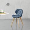 Juego De Sillas De Comedor Set De 4 Älmhult 81 X 57 X 49 Cm Polipiel Y Madera De Haya En Azul [en.casa]®