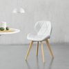 Set De 6 Sillas De Comedor Älmhult Diseño Escandinavo Polipiel Y Madera 81 X 57 X 49 Cm - Blanco [en.casa]