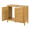 Mueble Bajo Lavabo Värmdö Con 2 Puertas Bambú 60 X 67 X 30 Cm Natural [en.casa]