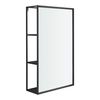 Espejo De Pared Sunne Rectangular Con Estantes Acero Y Cristal 60 X 36 X 13 Cm - Negro [ En.casa]