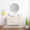 Espejo De Pared Para El Baño Modugno Aluminio Redondo Ø 40 Cm Blanco [en.casa]