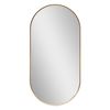 Espejo De Pared Para El Baño Corato Aluminio Elíptica 40 X 80 Cm Dorado [en.casa]