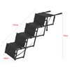 Escalera Para Perros Colchester Plegable Hasta 55 Kg 101x75x45 Cm Negro Hierro Poliéster [en.casa]