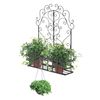 Soporte Para Plantas De Pared Bjerkreim Decorativo Metal 65 X 50 X 18 Cm Negro [casa.pro]