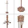 Juego De Accesorios Para Chimenea Dovre 5 Piezas 80 X Ø 18 Cm Metal Bronce [en.casa]