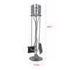 Juego De Accesorios Para Chimenea Dovre 5 Piezas 80 X Ø 18 Cm Metal Plata [en.casa]