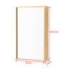 Mueble De Pared Para Baño Con Espejo Ikorfat Estantes Ajustables Bambú 61 X 35 X 14 Cm Natural [en.casa]