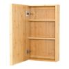 Mueble De Pared Para Baño Con Espejo Ikorfat Estantes Ajustables Bambú 61 X 35 X 14 Cm Natural [en.casa]